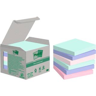3M Post-it Recycled mix colors 76 x 76 mm, 100 ark - 6 pack