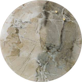 Magnetisk cirkeltavle 35 cm - mange farver (Variant: Beige marmor glastavle)