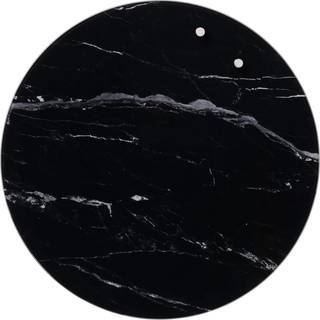 Cirkel 35 cm. Sort marmor Magnetisk glastavle