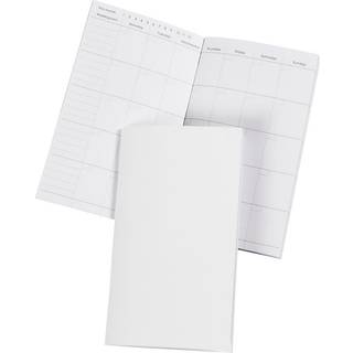 Stilfuld notesbog 9,5x16,6 cm - 34 sider, hvid