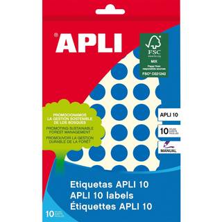 Apli farvedots Ø13mm blå 616stk