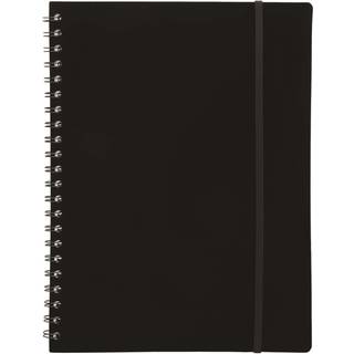 Notesbog A4 plast med spiralryg sort, Büngers 421067