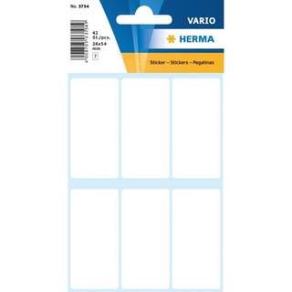 HERMA etiket manuel 26 x 54 hvid mm, 42 stk.