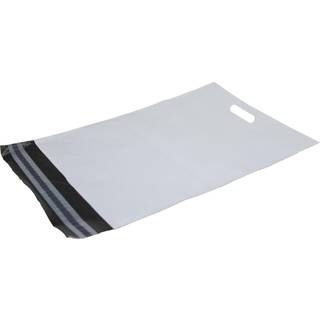 Forsendelsespose med håndtag 400x600mm hvid 100stk