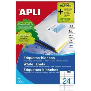 Apli multietiketter 70x37mm hvid