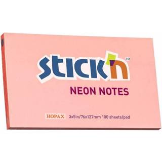 Stick'N notes selvklæbende 76x127mm neon rosa