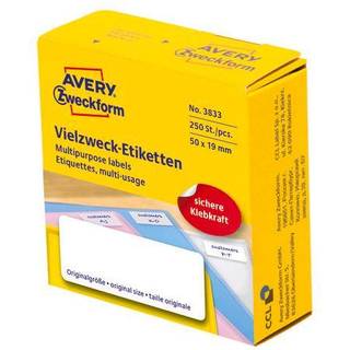 Avery 3833 håndskrift Etiketter 50x19mm permanent 250stk (Udsalg)
