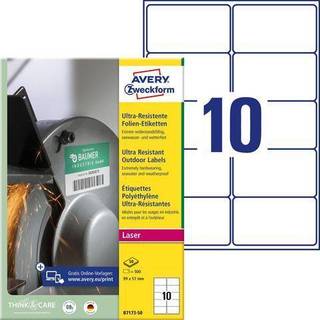 Avery B7173-50 Ekstremt modstandsdygtige og elastiske etiketter 99x57mm 50ark
