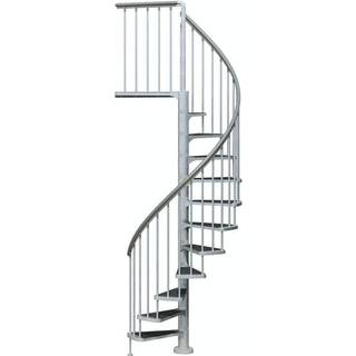 DOLLE Toronto spindeltrappe med repos, Ø155 cm - 14 trin