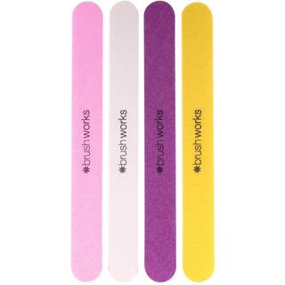 Brushworks Nail Files Coloured Neglefil sæt til negle - 4 stk.