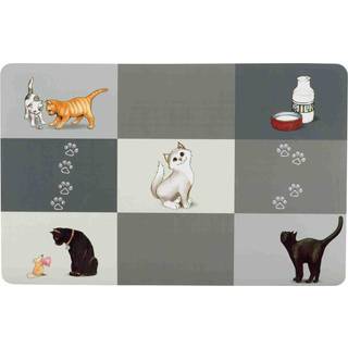Trixie Place Mat Patchwork Cat 44 × 28 cm grey