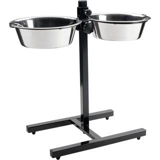 Hunter Bar with 2 Stainless Steel Bowls Basic Hundetilbehør størrelse 2 x 2,7 l - max. 50 cm farve edelstahl