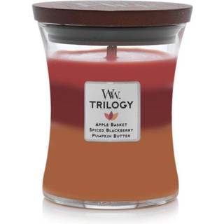 Woodwick Medium Hourglass Candle Autumn Harvest - Premium Soy Blend Wax Pluswick Innovation Wood Wick lavet i USA