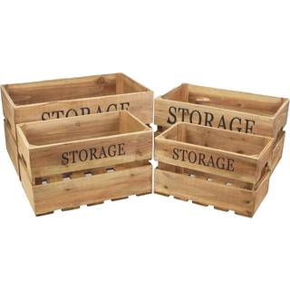 Eika sæt med 4 træbokse kasser
