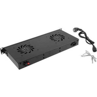 Lanberg AK-1502-B - 1U Fan Unit with LCD