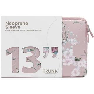 Trunk Neopren Sleeve til Bærbar PC 13" (30.5 x 22 x 2 cm) - Lyserøde Blomster