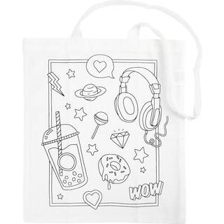 Kreativ Hvid Mulepose i 100% Bomuld, 38x42 cm