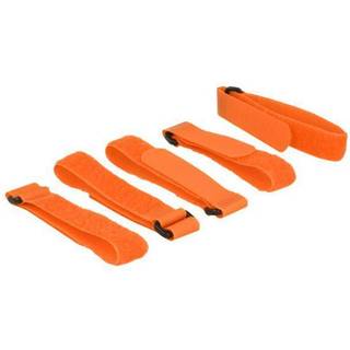 Delock Burrebånd - 300 x 20 mm - Orange - 5 stk
