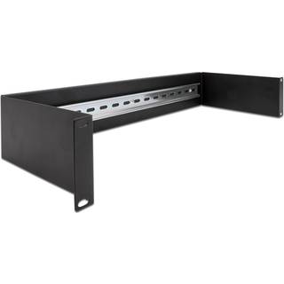 Delock Rackmonteret Din-skinne 19" 2u Sort
