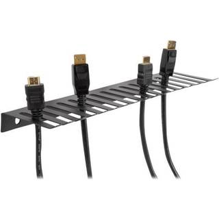 Kabelholder til montering på væg - 325 x 90 mm - Sort