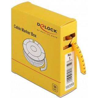 Delock kabelmarkører - 4-5 mm - Nr. 5 - 500 stk