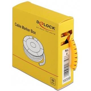 Delock kabelmarkører - 4-5 mm - Nr. 4 - 500 stk