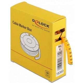 Delock kabelmarkører - 4-5 mm - Nr. 6 - 500 stk