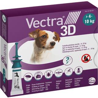 Vectra 3D Spot-On til hunde, 4-10 kg - 3 pipetter