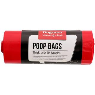 Dogman Hundeposer med hank 50-pack Rød