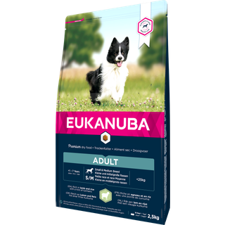 EUKANUBA Adult Small/Medium Breed Lam & Ris 2,5 kg / 12 kg - 2,5 kg