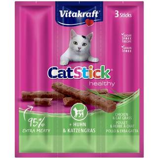 Vitakraft Cat Stick, med kylling og kattegræs - 1 stk.