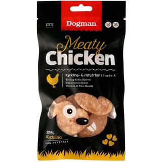 Meaty Chicken Hundegodbidder - Hjerter med kylling og ris / 80 g