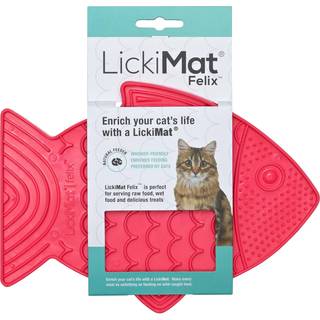 LickiMat Cat Felix slikkemåtte, Rosa 22cm x 16cm