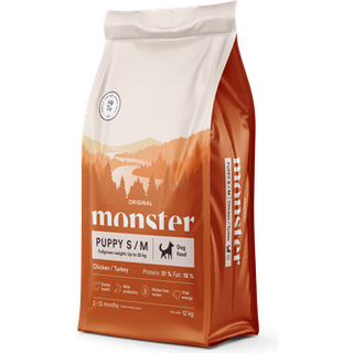 Monster Dog Original Puppy Small-Medium Chicken & Turkey - 12 kg