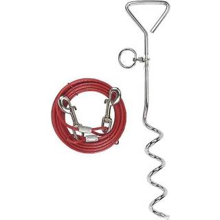 Tøjrpæl med wire til hund på max. 30 kg.