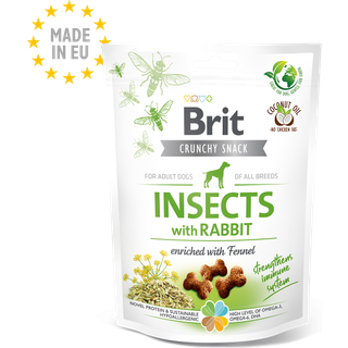 Brit Care Crunchy Cracker Insects, m. kanin - 200 g.