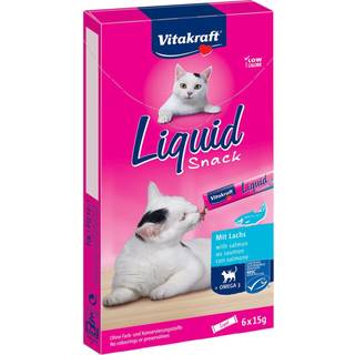 Vitakraft Cat Liquid-Snack, Laks Omega 3 - 90 g.