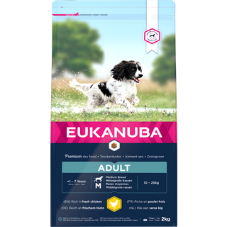 EUKANUBA Adult Medium Breed kylling 3 kg / 12 kg - 12 kg