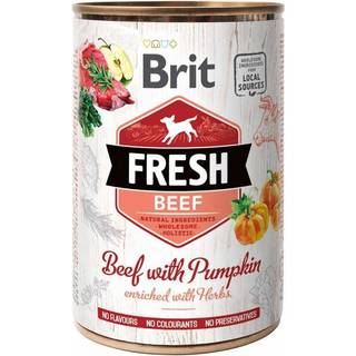 Brit Fresh vådfoder oksekød m. græskar - 400 g.