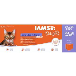IAMS Delights In Gravy Multipack Land & Sea - 48x85 g