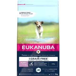 EUKANUBA Puppy & Junior Small/Medium Kornfri Fisk 3 kg