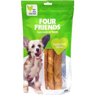 FourFriends Tyggepinde - Twisted Stick Chicken / 25 cm / 4 stk. / 270 g