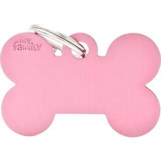 Navnetegn ben big 2,5x3,8 cm pink
