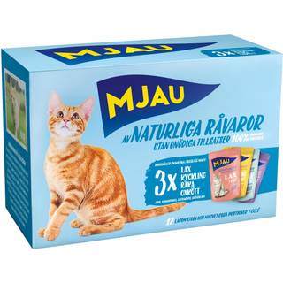Mjau vådfoder MultiMix kød & fisk i sovs - 12x85 gr.