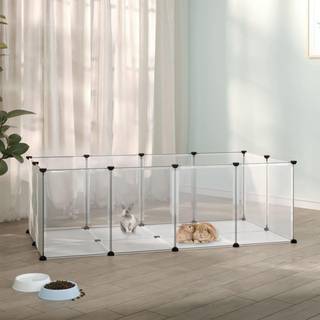 lille dyrebur 144x74x46,5 cm PP og stål transparent