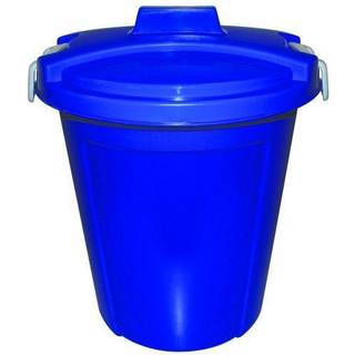 Fodertønde med låg og lås sort 46 eller 70 ltr. - 70 ltr.