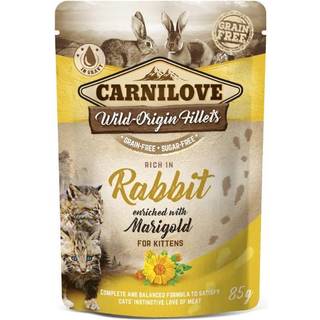 Carnilove Cat Pouch vådfoder til killinger m. kanin - 85 g.