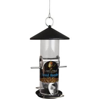 Care Bird foderautomat til frø, sort, Ø16 x 29 cm