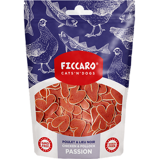 Ficcaro - Hjerter m. Kylling & Sej - 100g