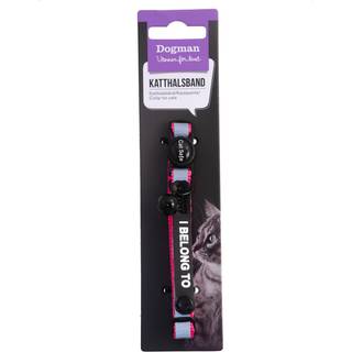 Dogman Kattehalsbånd Stripe rosa